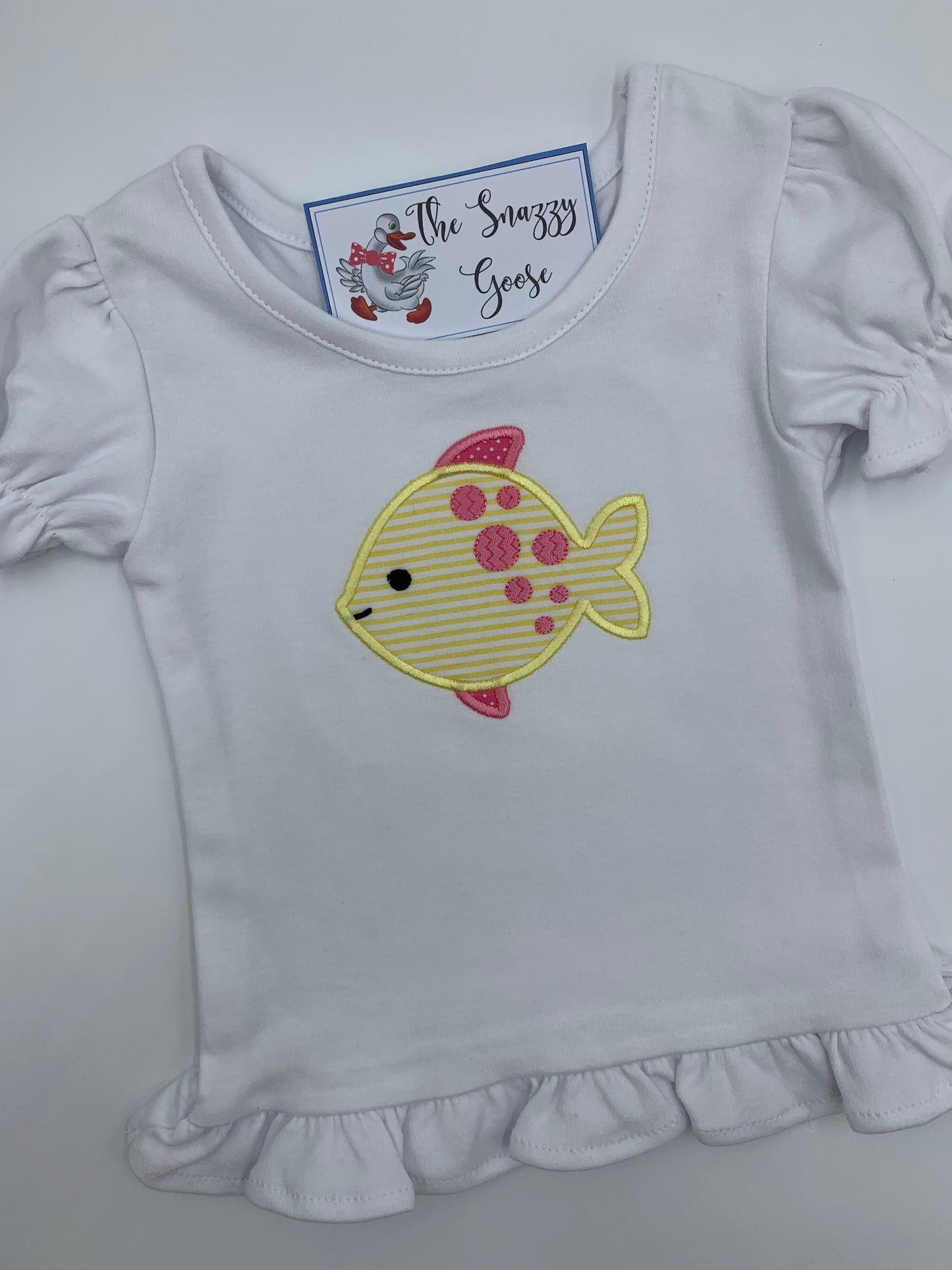 Seersucker Fish Applique Tshirt