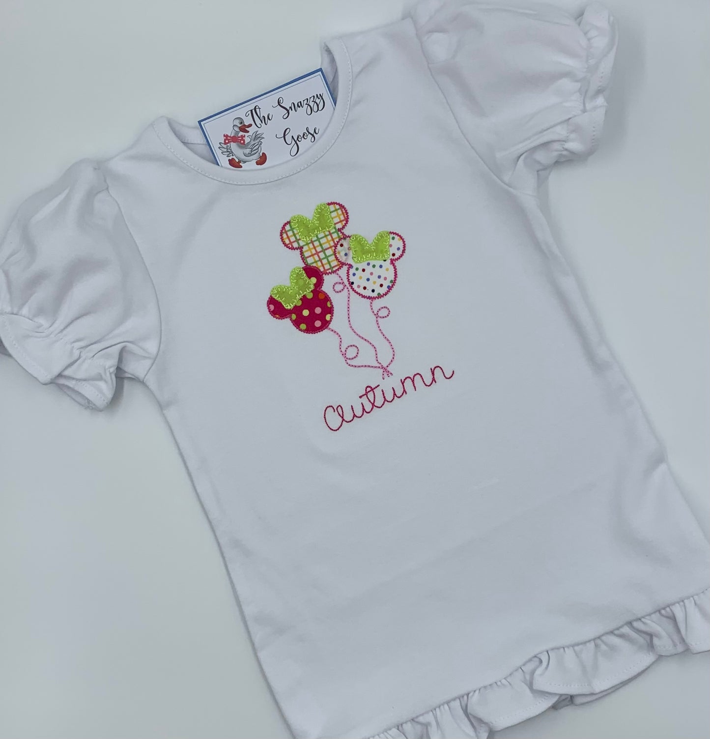Mouse Balloons with Bows Applique
