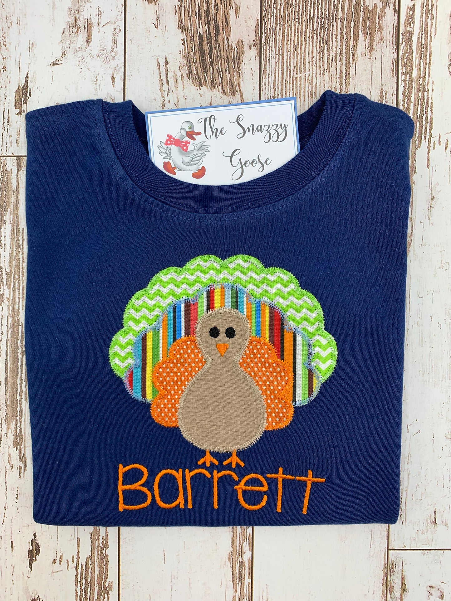 Thanksgiving Turkey Applique Shirt