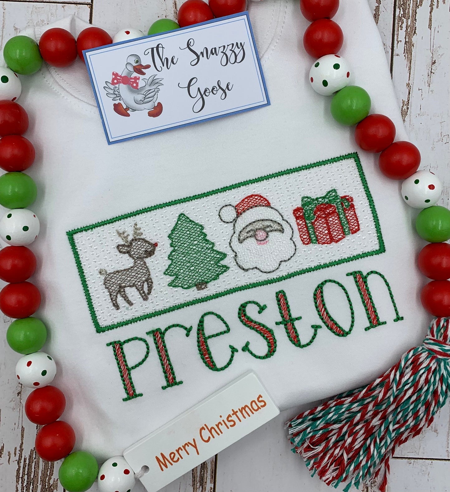 Faux Smocked Christmas Trio Shirt